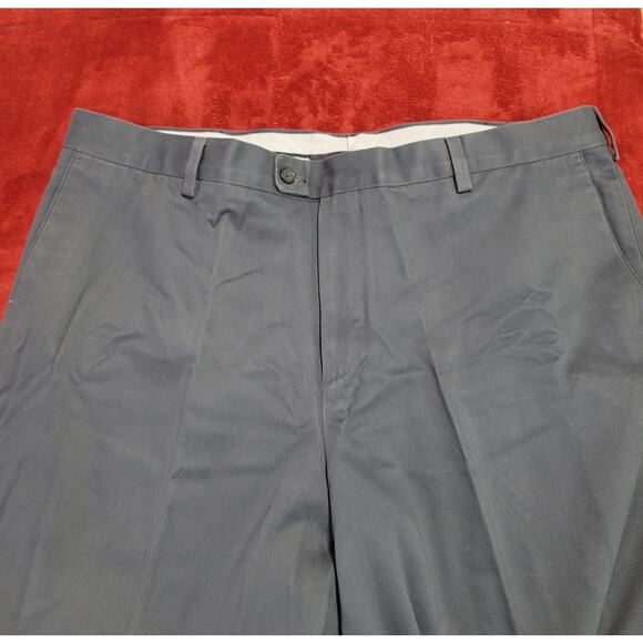 Kirkland Navy Blue Flat Front Dress Pants Size 40 Lightweight Straight Leg Soft - Picture 1 of 8